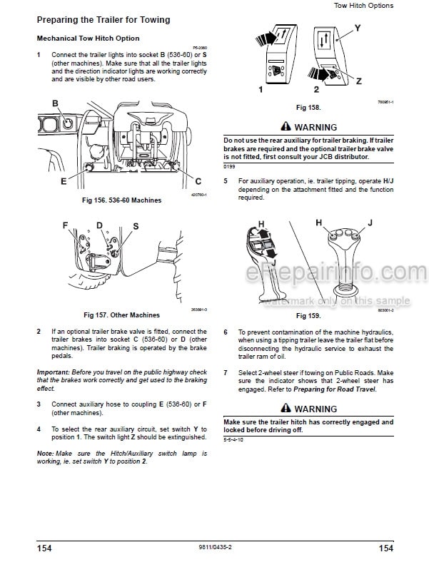 Photo 3 - JCB 531-70 533-105 535-95 535-125 HiViz 535-140 HiViz 536-60 536-70 540-170 541-70 Side Engine Loadall Operators Manual Telescopic Handler 9811-0435