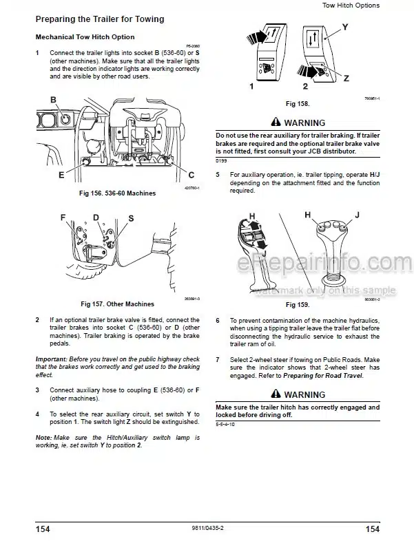 Photo 1 - JCB 531-70 533-105 535-95 535-125 HiViz 535-140 HiViz 536-60 536-70 540-170 541-70 Side Engine Loadall Operators Manual Telescopic Handler 9811-0435