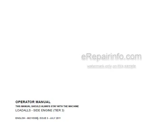 Photo 4 - JCB 531-70 533-105 535-95 535-125 HiViz 535-140 HiViz 536-60 536-70 540-140 540-170 541-70 550-80 Side Engine Tier 3 Loadall Operators Manual Telescopic Handler 9821-0300