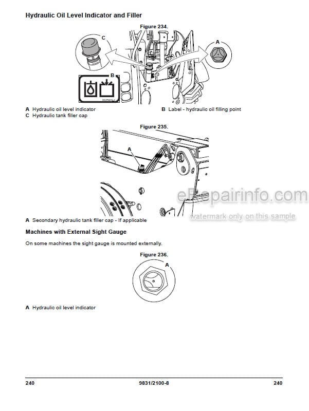 Photo 6 - JCB 530 530FS 532 533-105 535 537 540-70 540-170 540FS 540SXL Loadall Operators Manual Telescopic Handler 8130-10