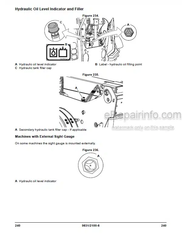 Photo 9 - JCB 533-105 525-V125 535-V140 540-140 540-170 540-200 540-V140 540-V180 550-140 550-170 540-170MP Loadall Operators Manual Telescopic Handler 9831-2100