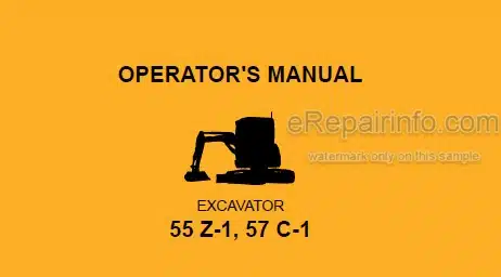 Photo 4 - JCB 55Z-1 57C-1 Operators Manual Compact Excavator