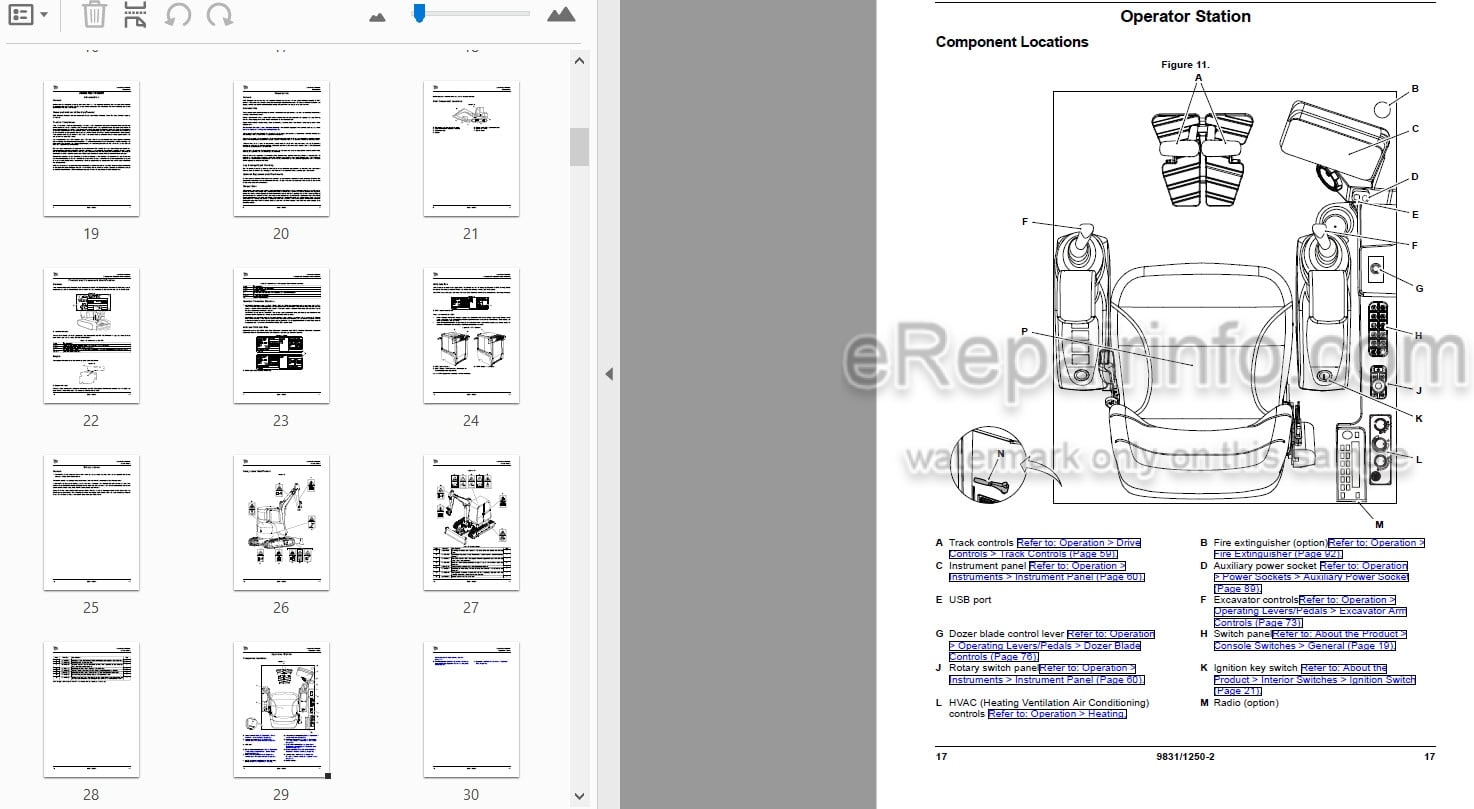 Photo 3 - JCB 55Z-1 57C-1 Operators Manual Compact Excavator
