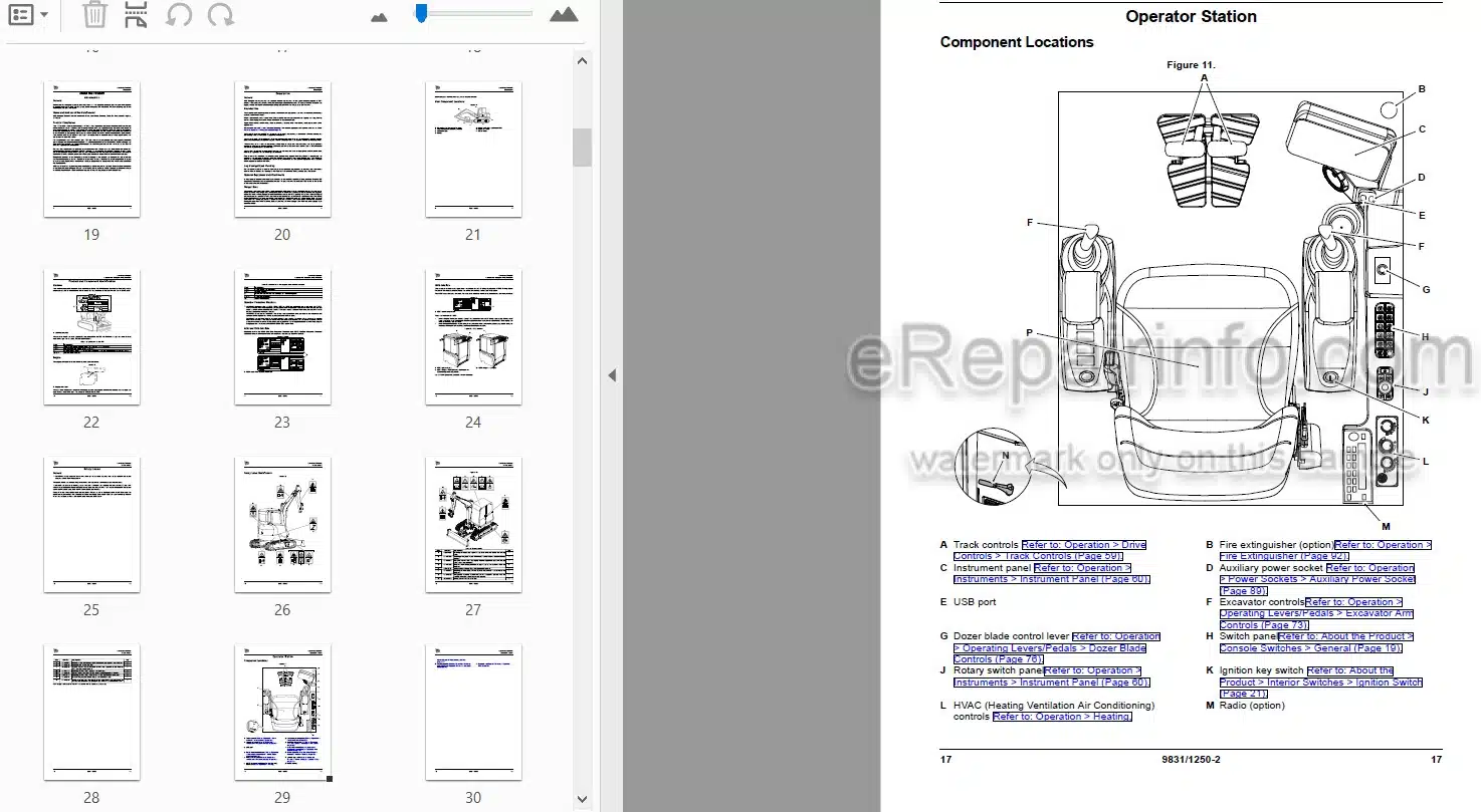 Photo 3 - JCB 55Z-1 57C-1 Operators Manual Compact Excavator