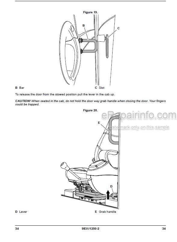 Photo 1 - JCB 55Z-1 57C-1 Operators Manual Compact Excavator
