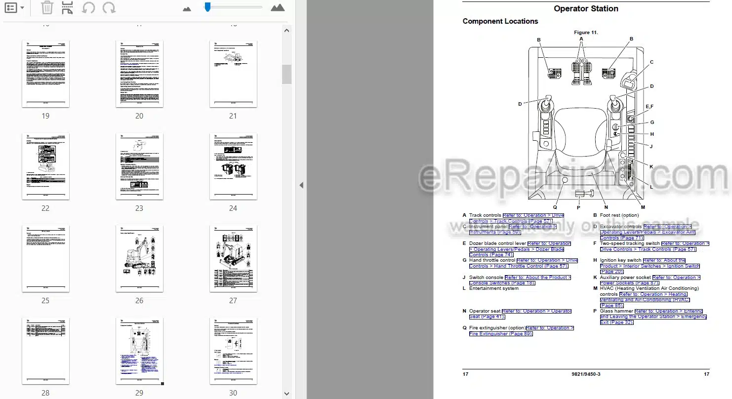 Photo 3 - JCB 65R-1 Operators Manual Compact Excavator 9821-9450