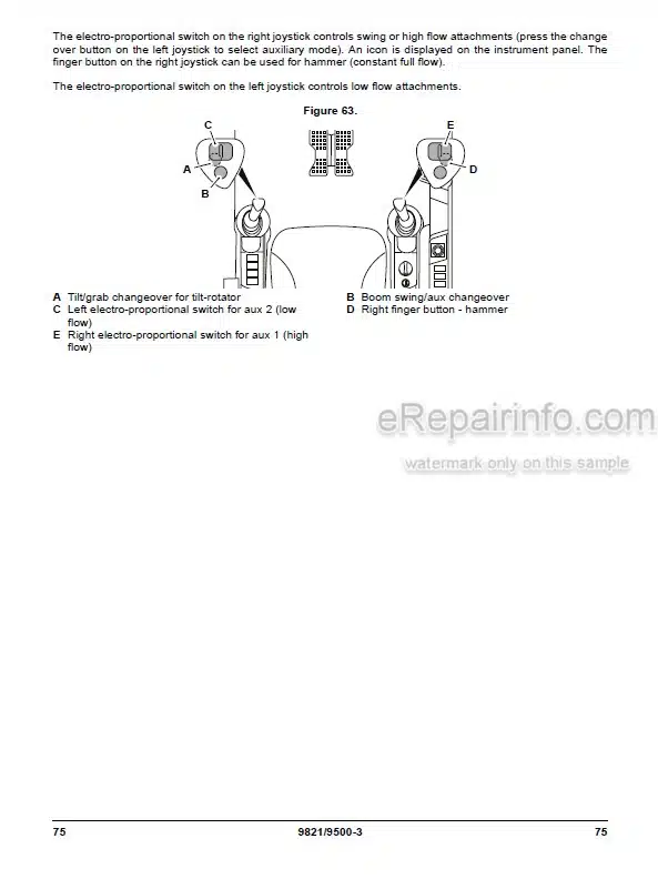 Photo 10 - JCB 67C-1 Operators Manual Compact Excavator 9821-9500