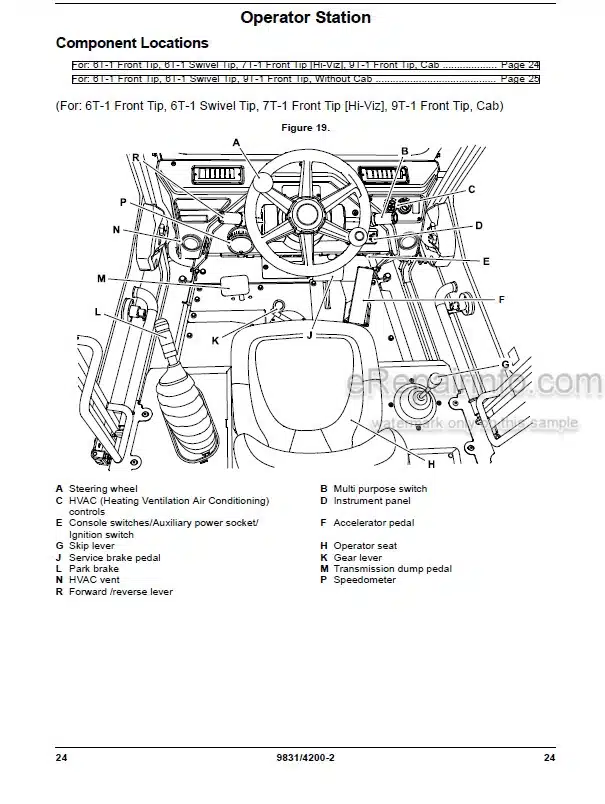 Photo 6 - JCB 6T-1 7T-1 9T-1 Front Swivel Tip Operators Manual Dumper 9831-4200