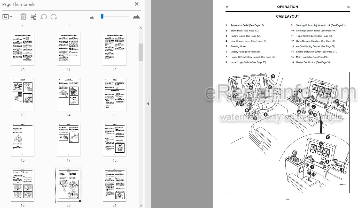 Photo 3 - JCB 714 718 Operators Manual Articulated Dump Truck 7160