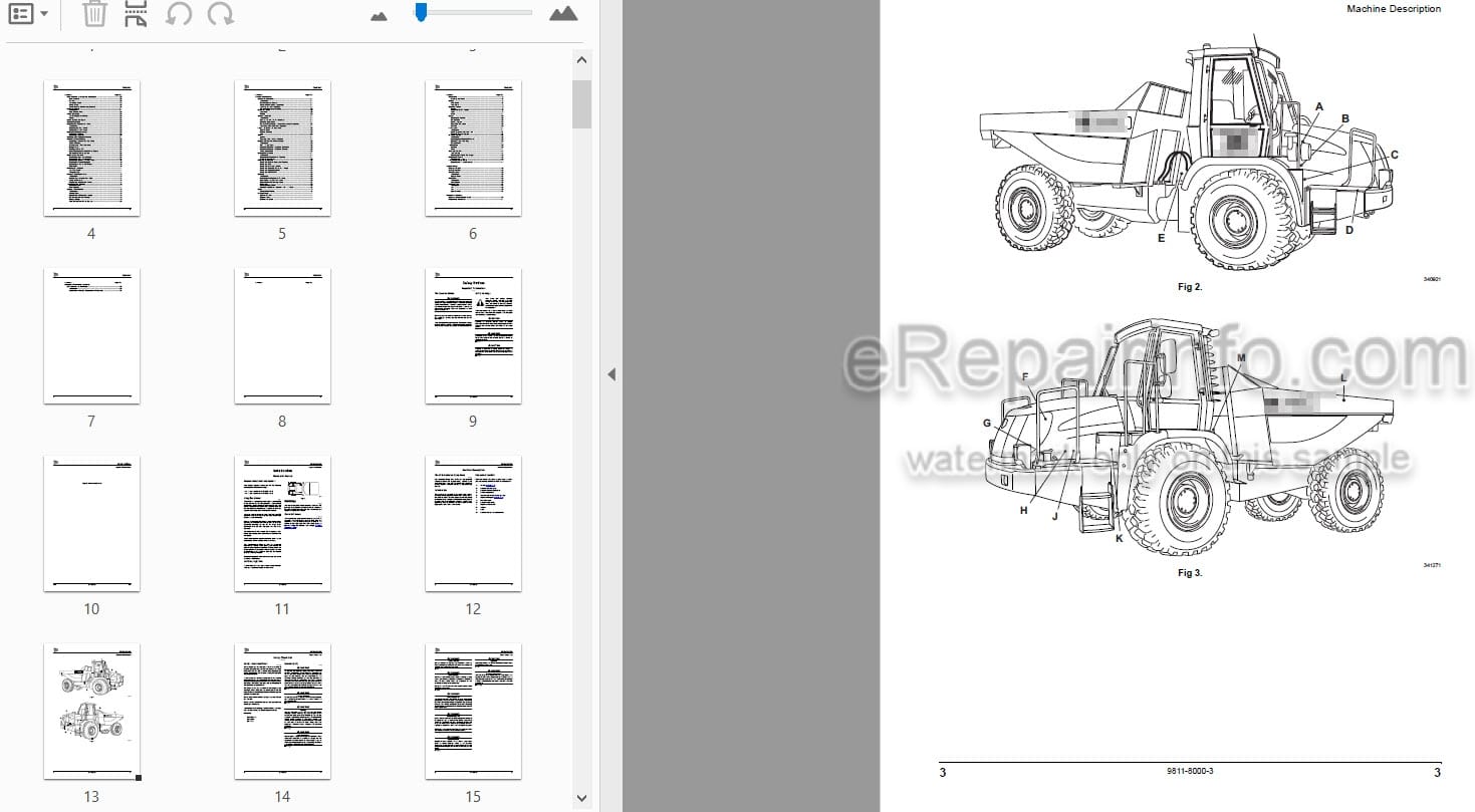 Photo 4 - JCB 714 718 Tier 3 Operator Manual Articulated Dump Truck 9811-8000