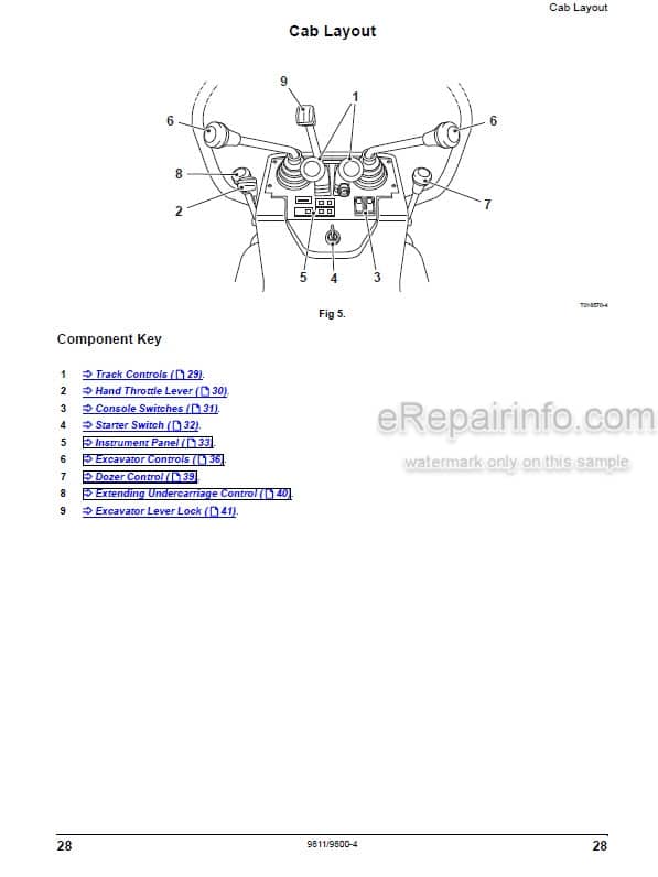 Photo 3 - JCB 8008CTS 8010CTS Operators Manual Compact Excavator 9811-9800-4
