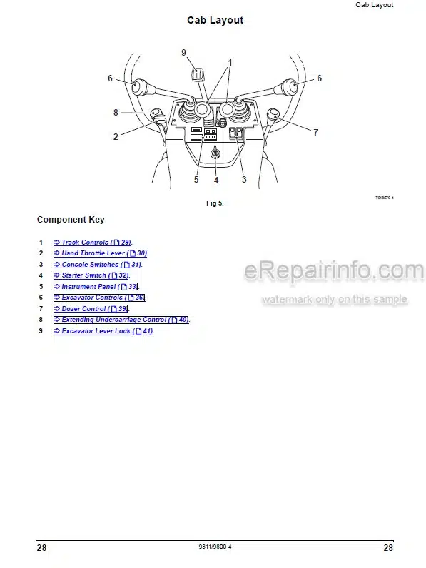 Photo 3 - JCB 8008CTS 8010CTS Operators Manual Compact Excavator 9811-9800-4
