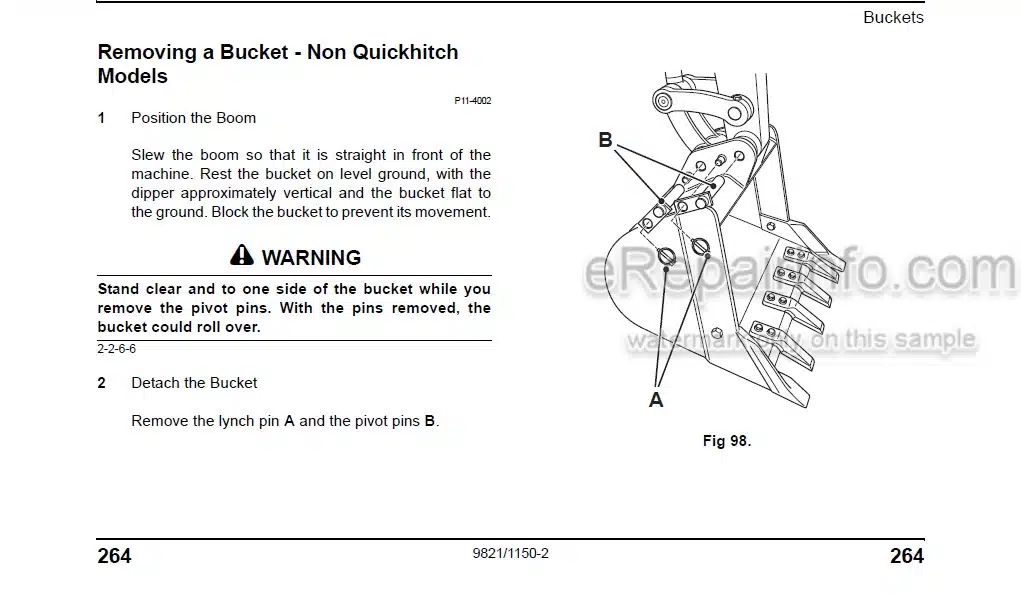 Photo 3 - JCB 8014CTS 8016CTS 8018CTS 8020CTS Operators Manual Compact Excavator 9821-1150