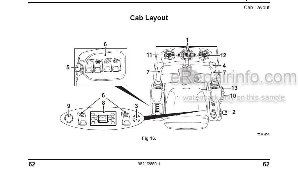 Photo 5 - JCB 8018CTS Operators Manual Compact Excavator 9821-2850