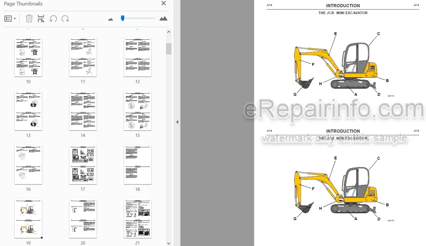Photo 4 - JCB 802.7 803 Plus 803 Super 804 Super Operators Manual Compact Excavator