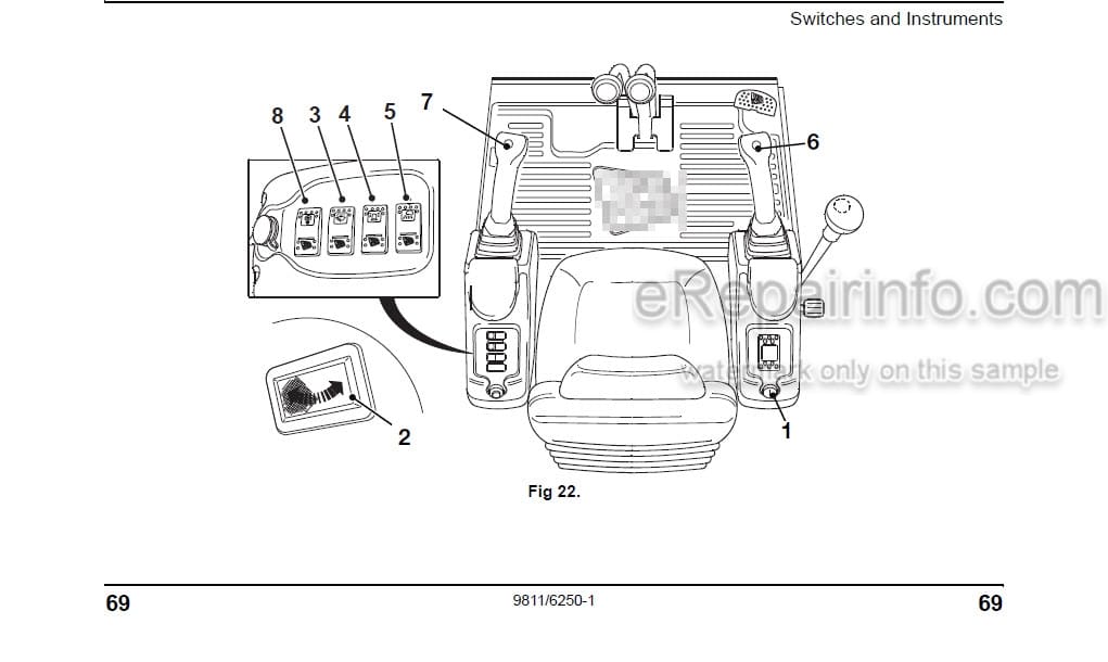 Photo 5 - JCB 8025Z 8030Z 8035Z Operators Manual Compact Excavator 9811-6250