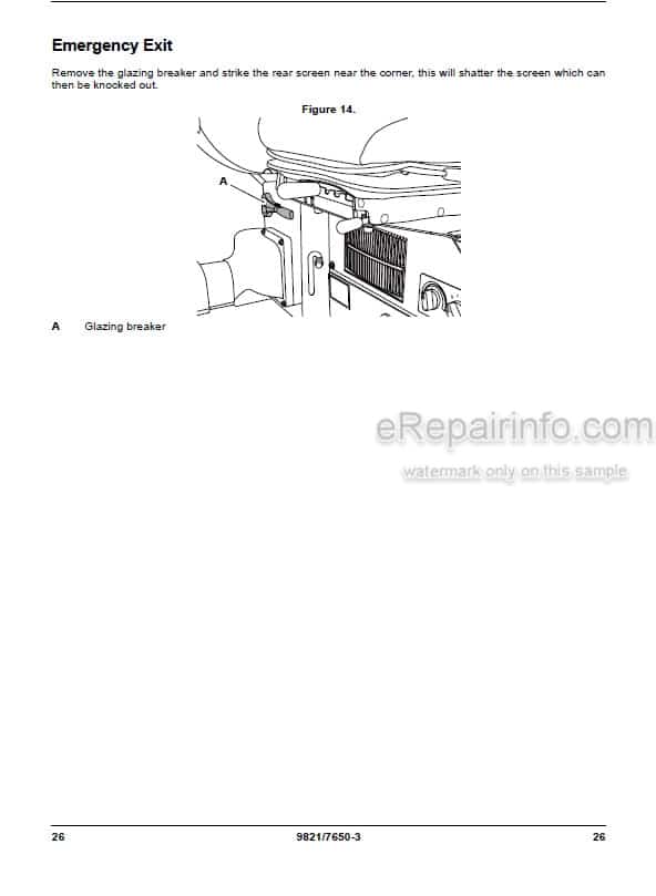 Photo 6 - JCB 8040ZTS 8045ZTS 8050RTS 8050ZTS 8055ZTS 8055RTS Operators Manual Compact Excavator