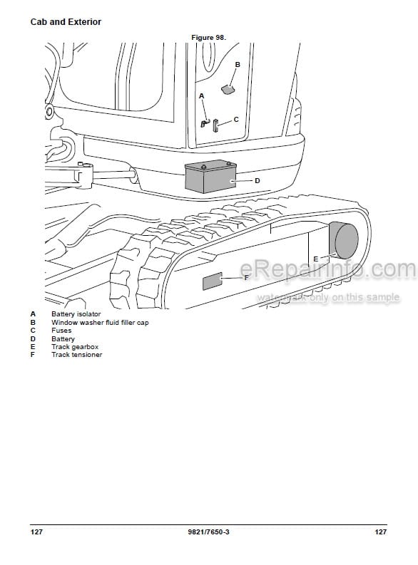 Photo 5 - JCB 8029CTS Operators Manual Compact Excavator 9821-7650