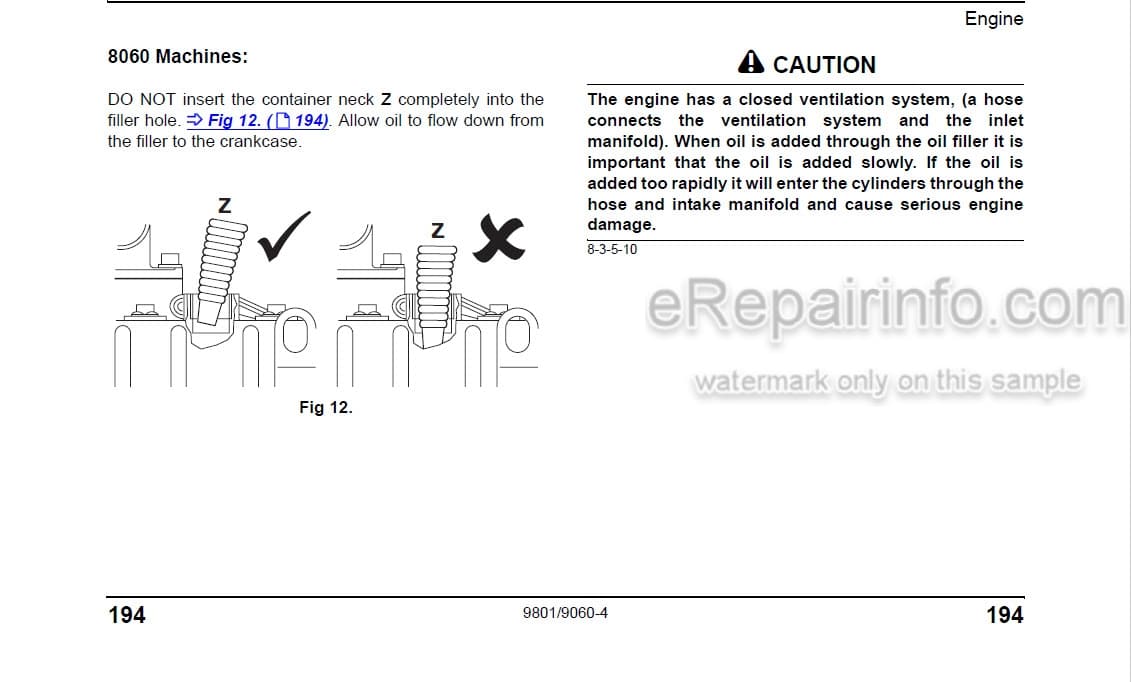 Photo 5 - JCB 8052 8060 Operators Manual Compact Excavator 9801-9060