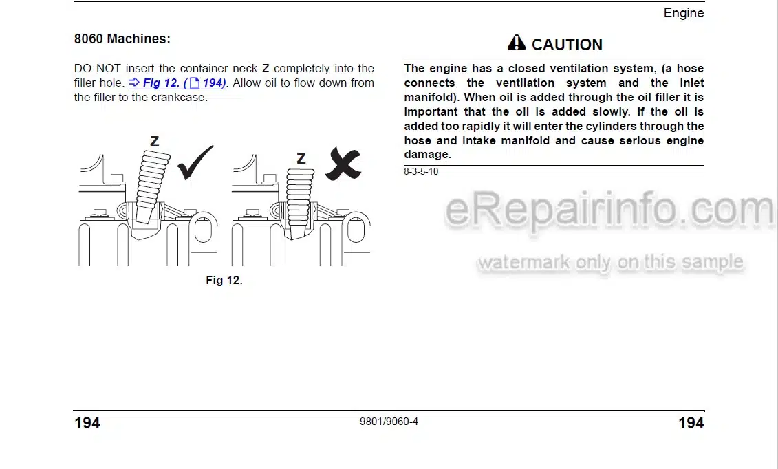 Photo 5 - JCB 8052 8060 Operators Manual Compact Excavator 9801-9060
