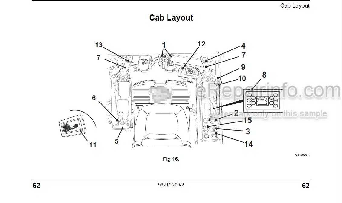 Photo 6 - JCB 8056 China Operators Manual Compact Excavator 9801-9075-1