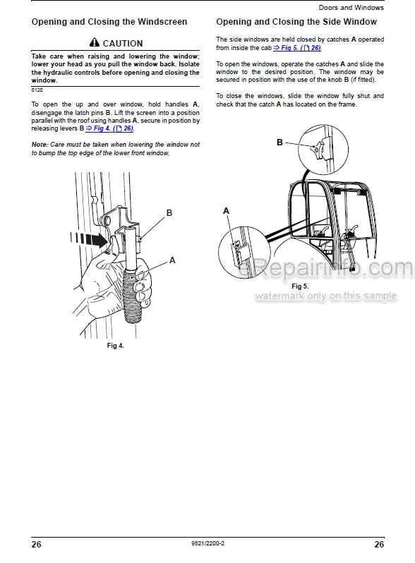 Photo 5 - JCB 8061CTS Operators Manual Compact Excavator 9821-2200