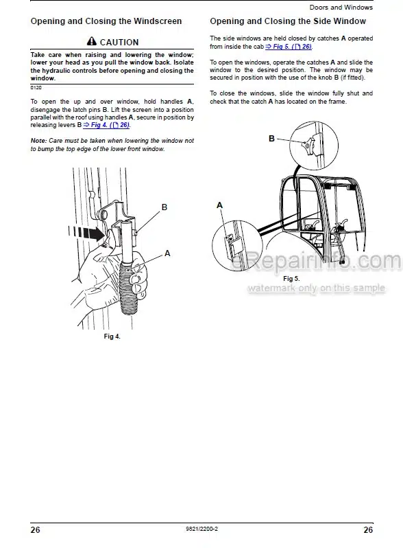 Photo 5 - JCB 8061CTS Operators Manual Compact Excavator 9821-2200