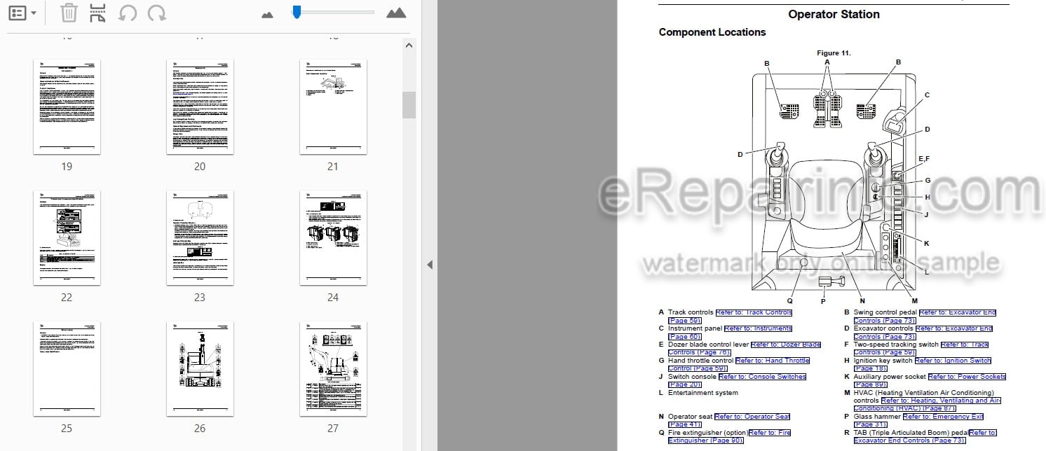Photo 4 - JCB 85Z-1 86C-1 Operators Manual Compact Excavator 9821-6200