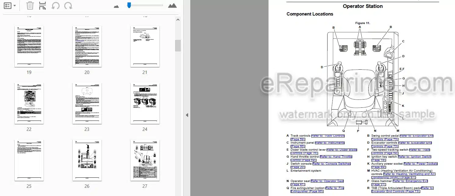 Photo 4 - JCB 85Z-1 86C-1 Operators Manual Compact Excavator 9821-6200