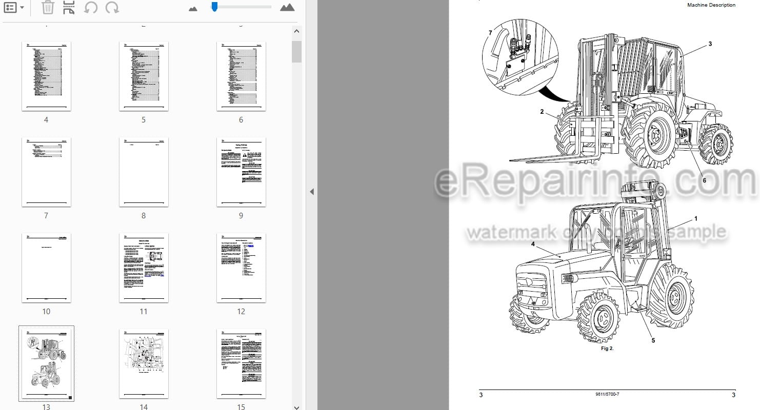 Photo 4 - JCB 926 930 940 950 Operators Manual Forklift 9811-5700