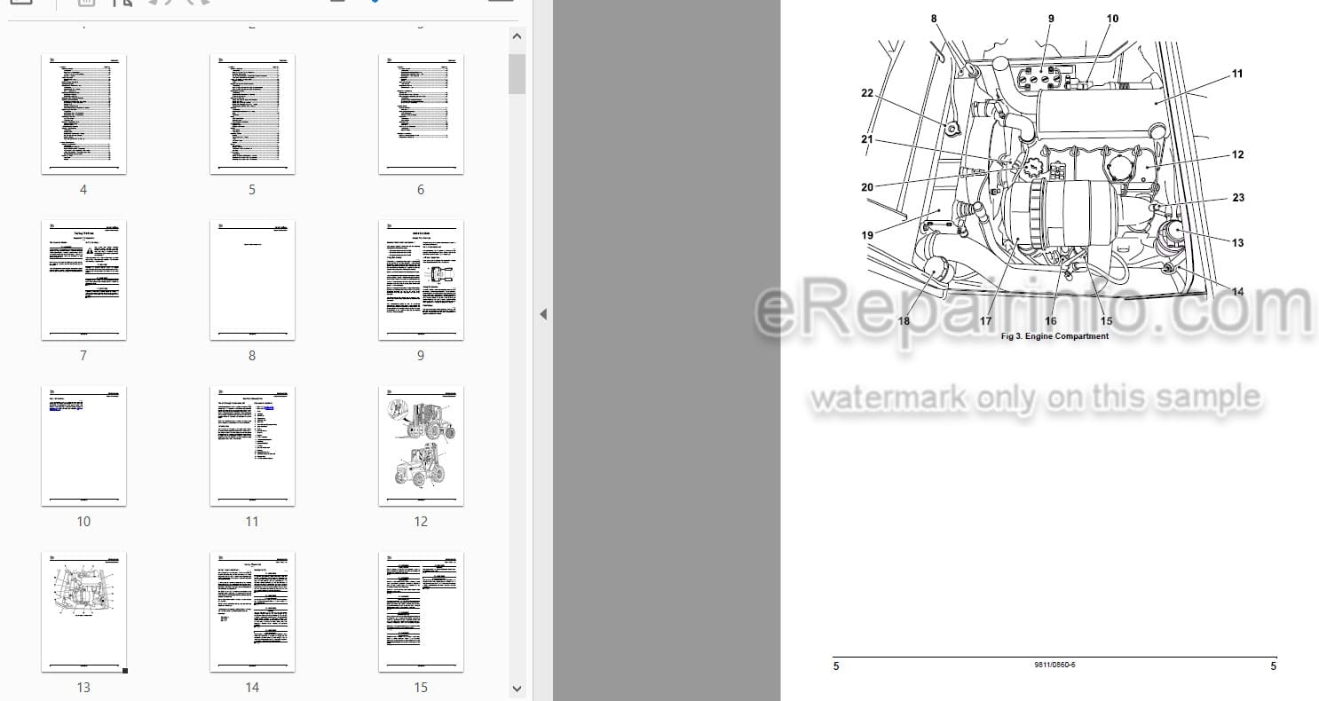 Photo 3 - JCB 926 930 940 Operators Manual Forklift 9811-0860