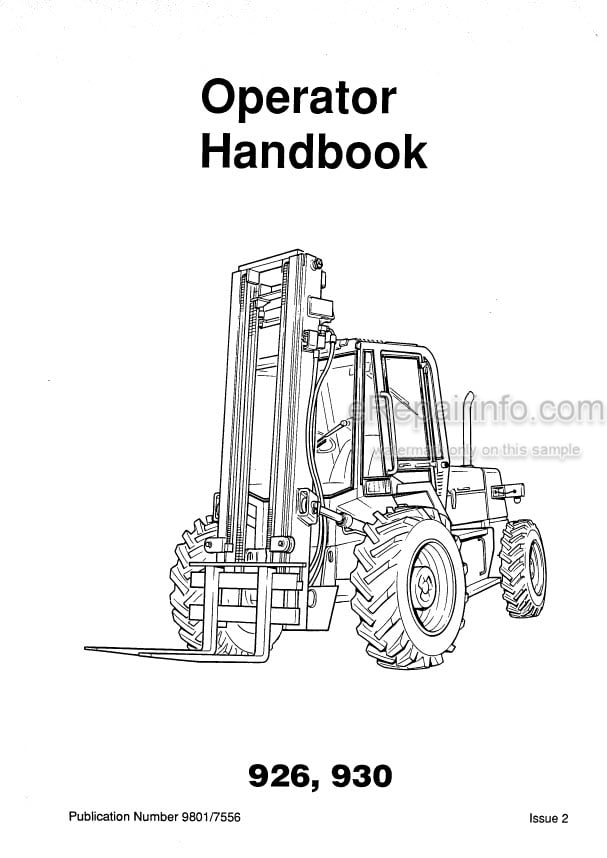 Photo 4 - JCB 926 930 Operators Manual Forklift