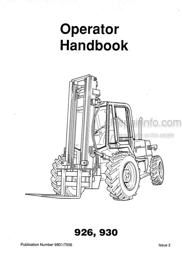 Photo 4 - JCB 926 930 Operators Manual Forklift