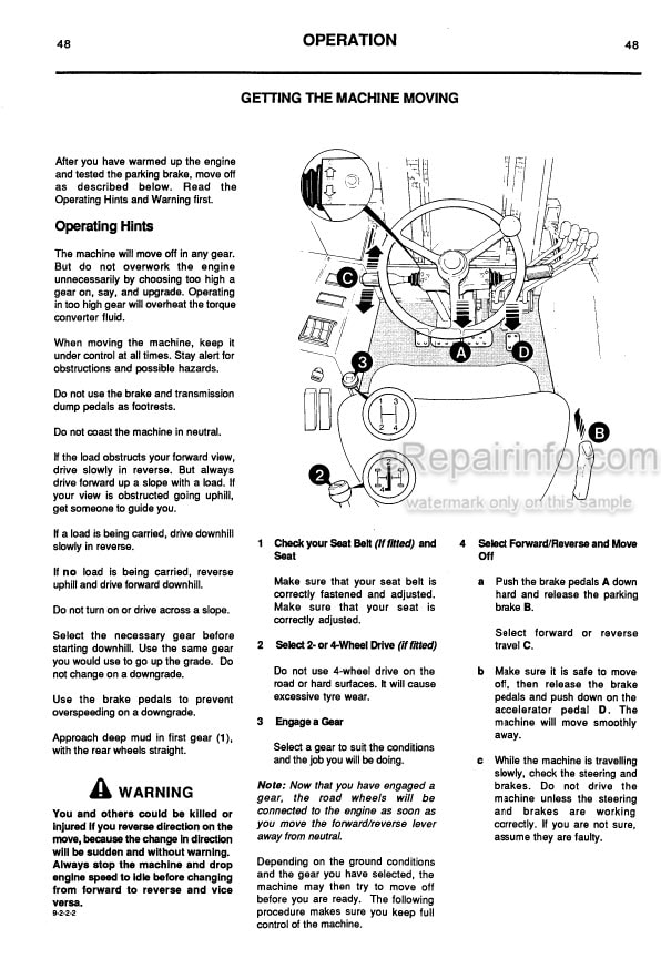 Photo 7 - JCB 926 930 Operators Manual Forklift