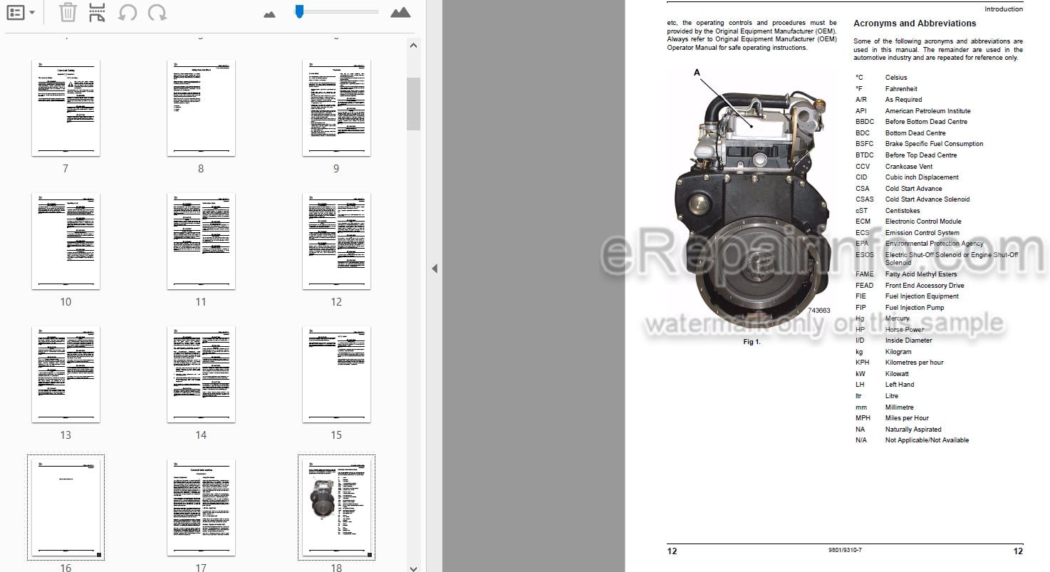 Photo 3 - JCB Dieselmax 444 448 Operators Manual Mechanical Engine 9801-9310