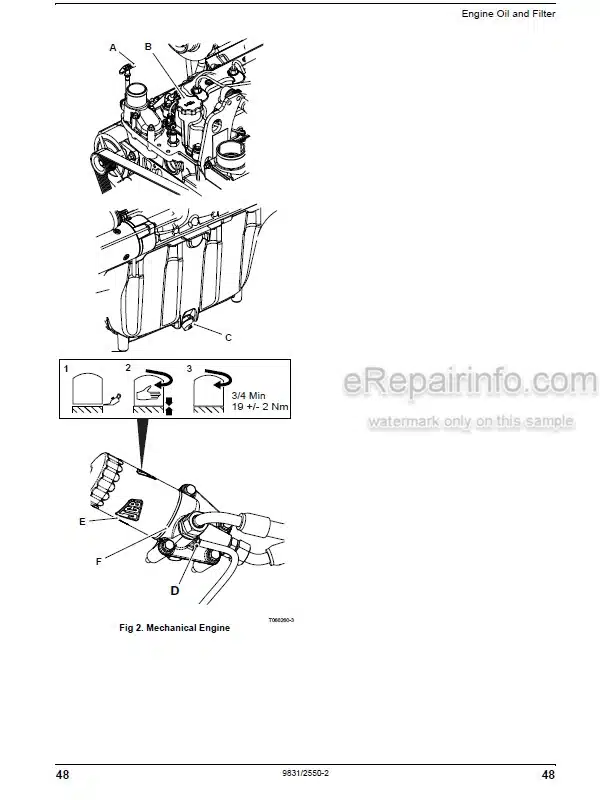 Photo 3 - JCB Dieselmax 672 Operators Manual Mechanical Engine 9831-2550-2