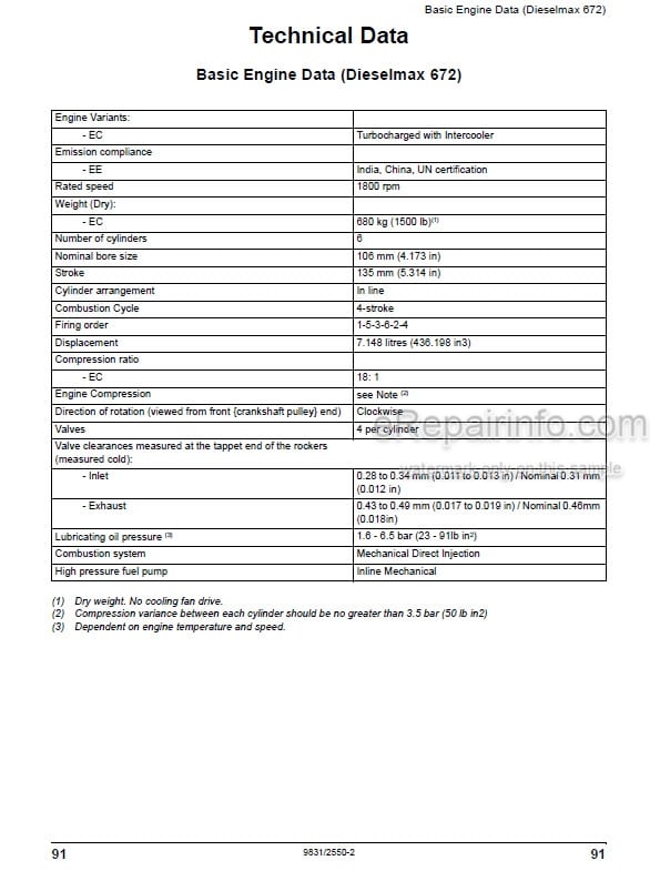 Photo 5 - JCB Dieselmax 672 Operators Manual Mechanical Engine 9831-2550-2