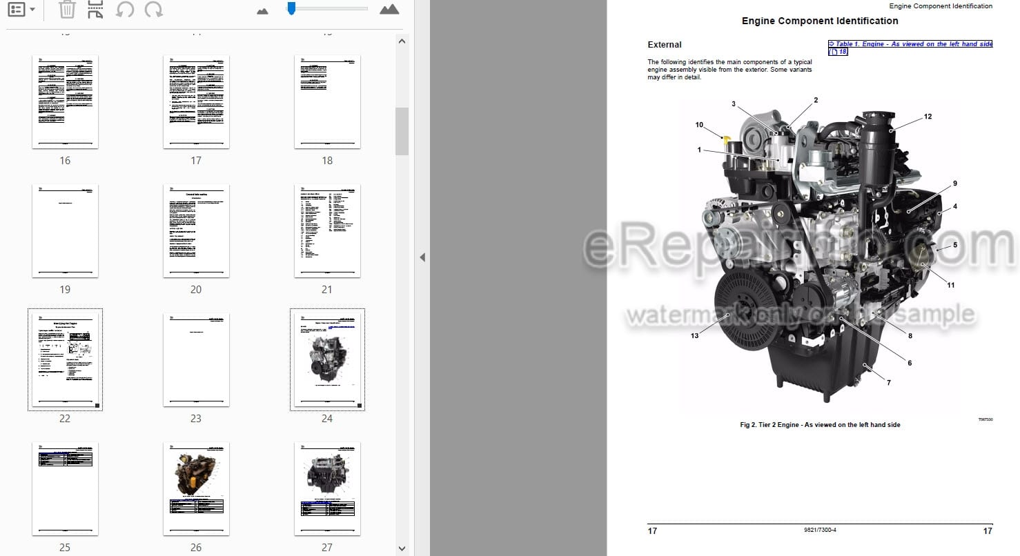 Photo 3 - JCB Dieselmax 672 Tier 2 3 BS3 And Stage Operators Manual Engine 9821-7300