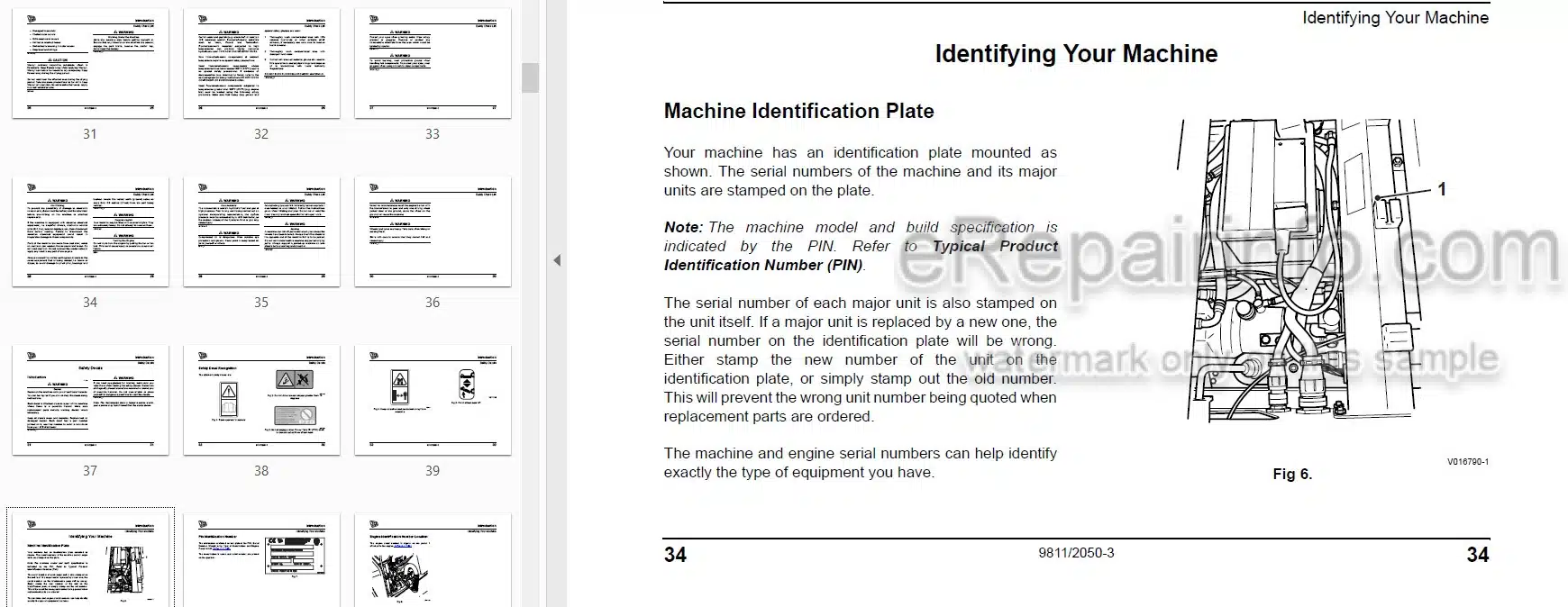 Photo 5 - JCB FM30 Operators Manual Front Mower 9811-2050
