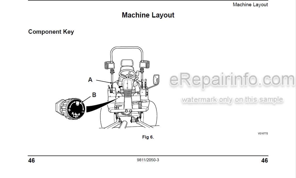 Photo 4 - JCB FM30 Operators Manual Front Mower 9811-2050
