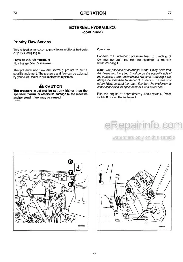 Photo 7 - JCB Fastrac 1115S 1125 1135 Operators Handbook Tractor 9801-1421