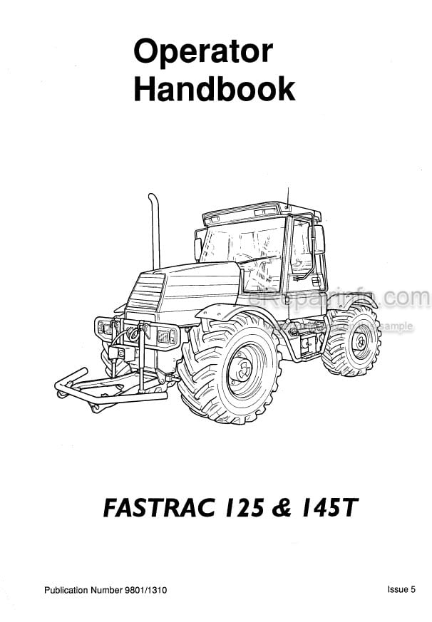 Photo 5 - JCB Fastrac 125 145T Operators Handbook Tractor 9801-1310