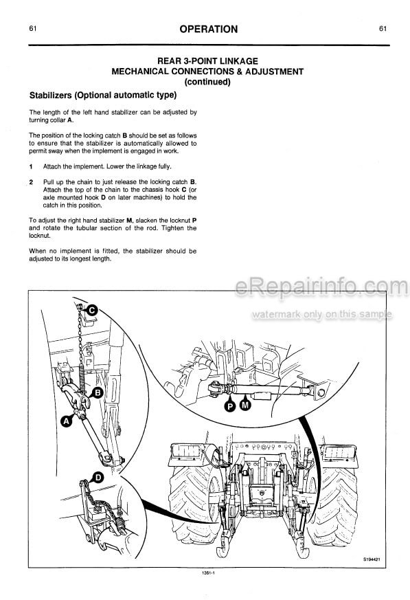 Photo 3 - JCB Fastrac 135 155 185 Operators Handbook Tractor 9801-1361