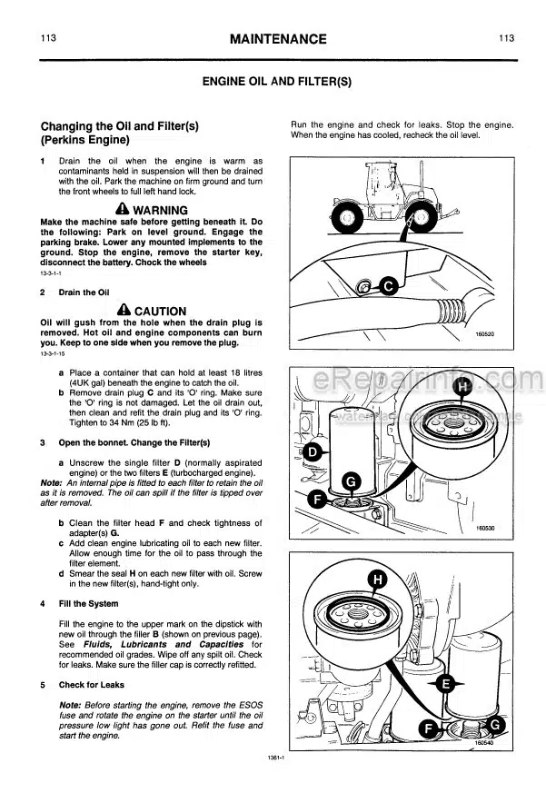 Photo 7 - JCB Fastrac 125 145T Operators Handbook Tractor 9801-1310