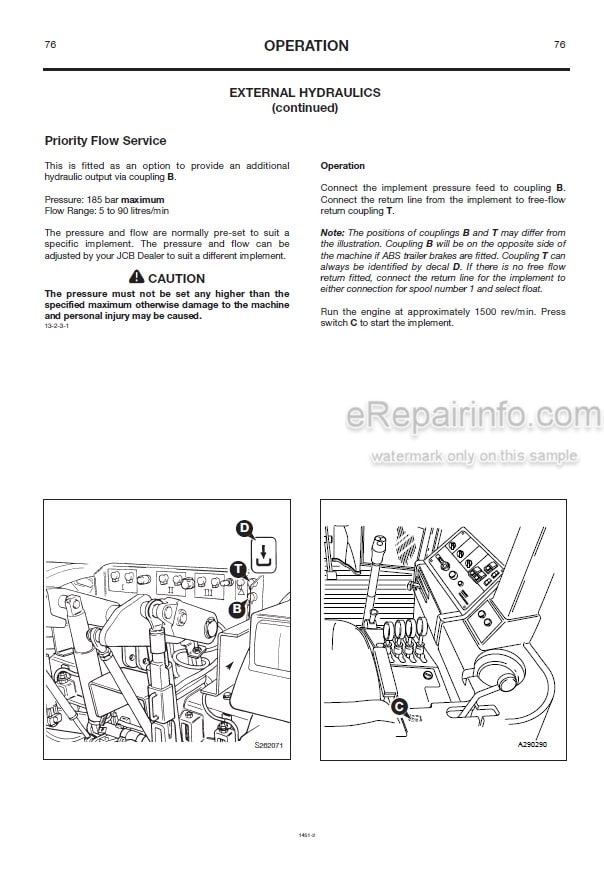 Photo 3 - JCB Fastrac 2115 2125 2150 Operators Manual Tractor 1451