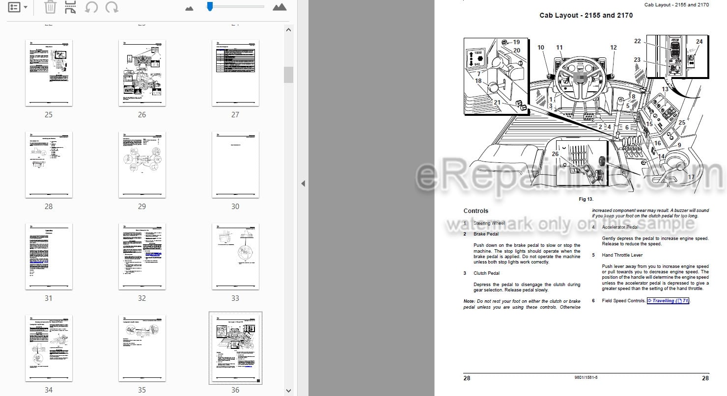 Photo 3 - JCB Fastrac 2155 2170 Operators Manual Tractor 9801-1581-5