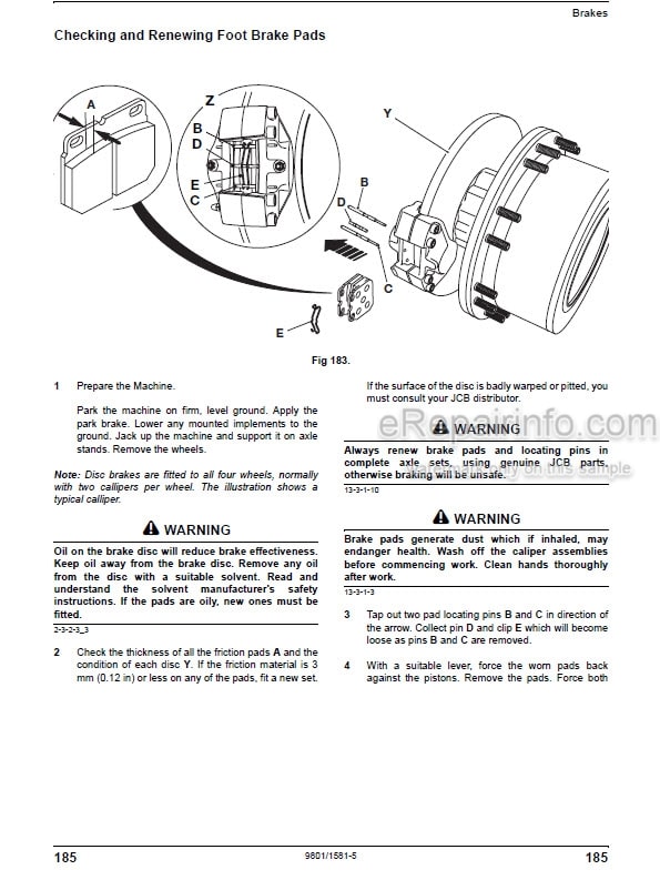 Photo 5 - JCB Fastrac 2155 2170 Operators Manual Tractor 9801-1581-5