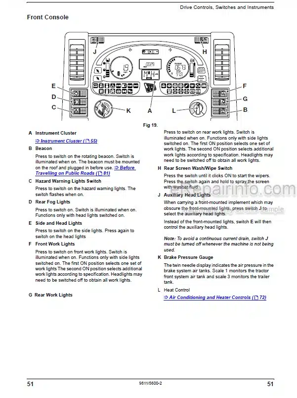 Photo 3 - JCB Fastrac 2155 2170 Operators Manual Tractor 9811-5600