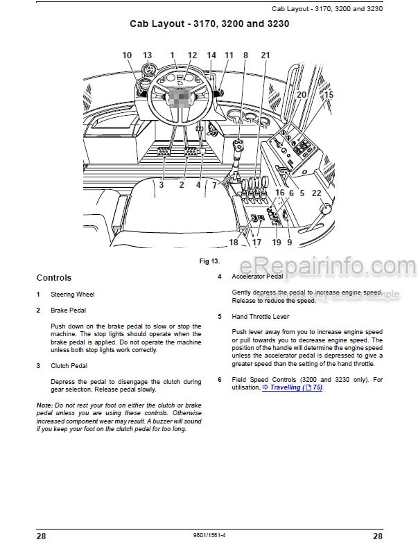 Photo 3 - JCB Fastrac 3170 3200 3230 Plus Operators Manual Tractor 9801-1561