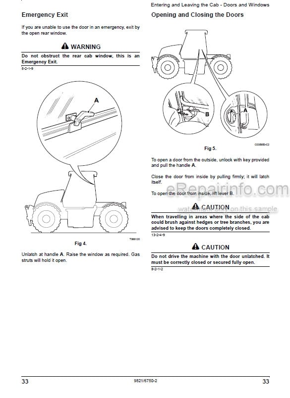 Photo 3 - JCB Fastrac 3200 3230 Xtra Tier 4 Final Operators Manual Tractor 9821-6750